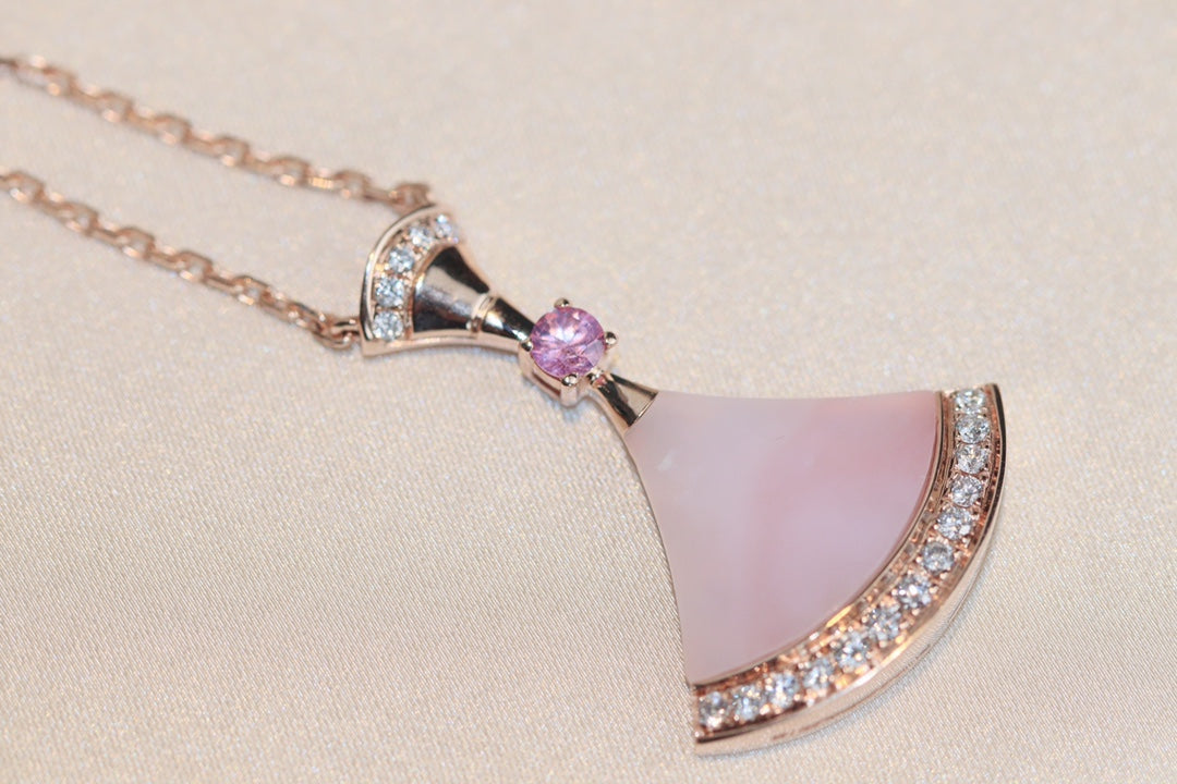 [LuckyStar]TRAUM-HALSKETTE ROSA MOP DIAMANT