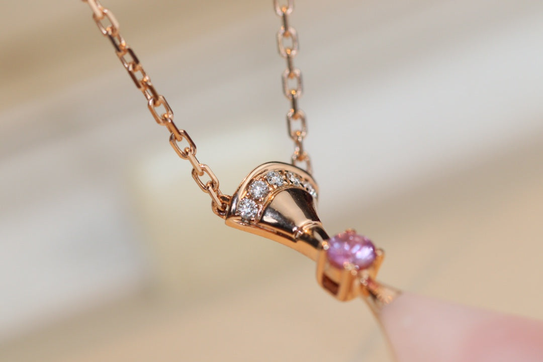 [LuckyStar]TRAUM-HALSKETTE ROSA MOP DIAMANT