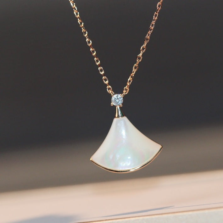 [LuckyStar]DREAM HALSKETTE WEISSES MOP ROSÉGOLD 1 DIAMANT