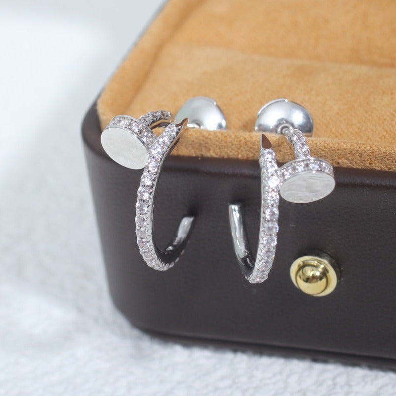 [LuckyStar]JUSTE OHRRINGE 12,75MM SILBER DIAMANT