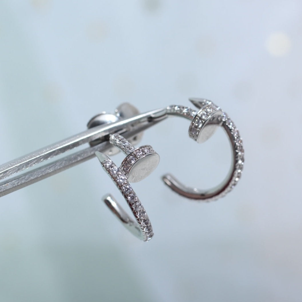 [LuckyStar]JUSTE OHRRINGE 12,75MM SILBER DIAMANT