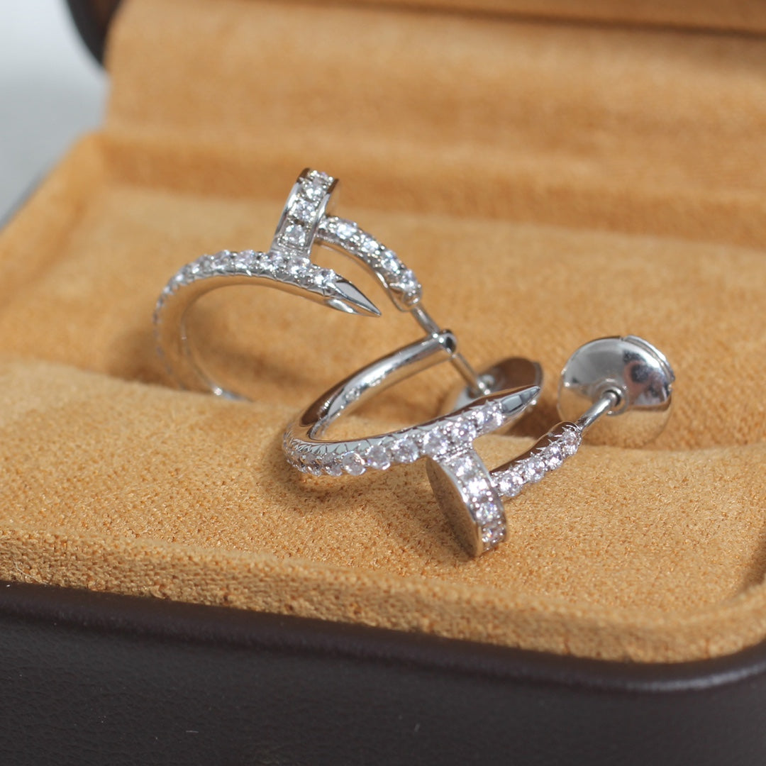 [LuckyStar]JUSTE OHRRINGE 12,75MM SILBER DIAMANT