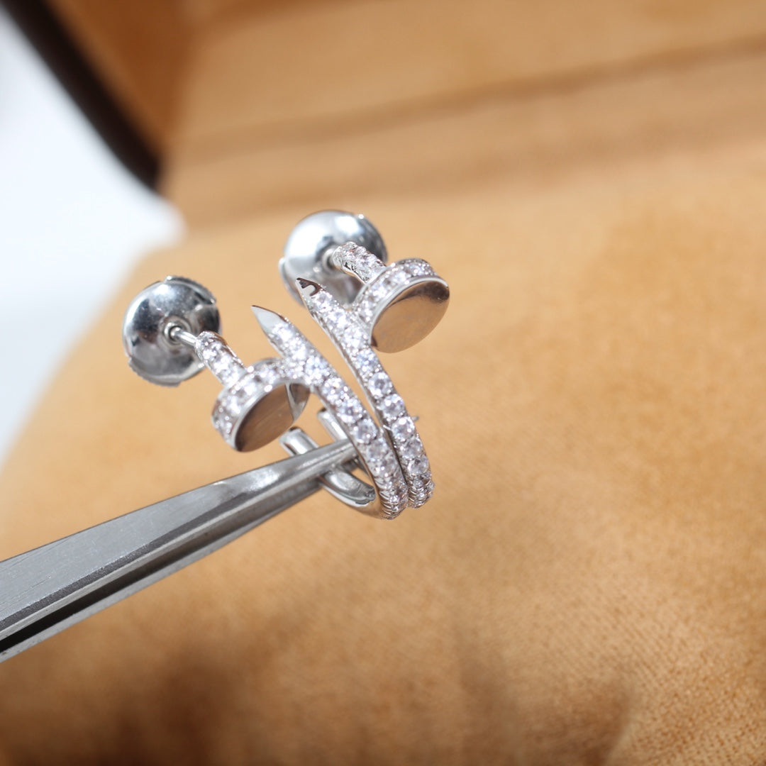 [LuckyStar]JUSTE OHRRINGE 12,75MM SILBER DIAMANT