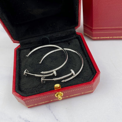 [LuckyStar]JUSTE OHRRINGE VOLLER DIAMANTEN 1,8 MM