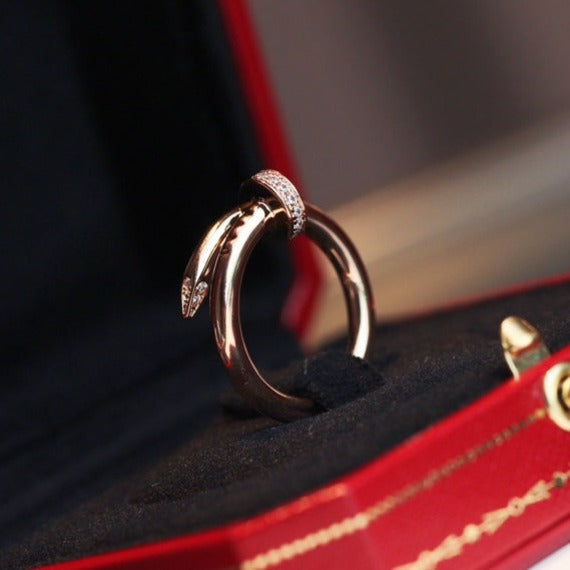 [LuckyStar]JUSTE RING 2,65 MM ROTGOLD DIAMANT