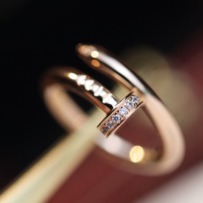 [LuckyStar]JUSTE RING 2,65 MM ROTGOLD DIAMANT