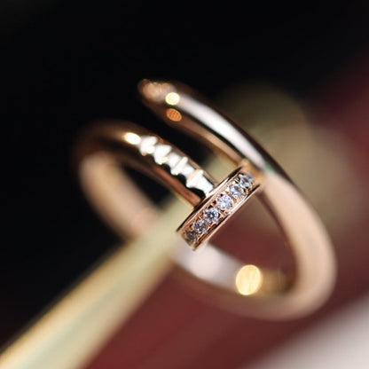 [LuckyStar]JUSTE RING 2,65 MM ROTGOLD DIAMANT