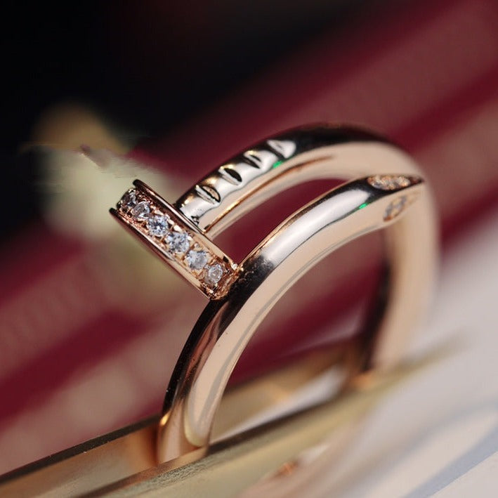 [LuckyStar]JUSTE RING 2,65 MM ROTGOLD DIAMANT