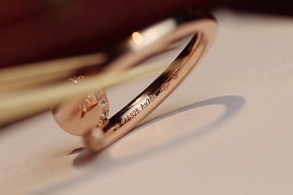[LuckyStar]JUSTE RING 2,65 MM ROTGOLD DIAMANT