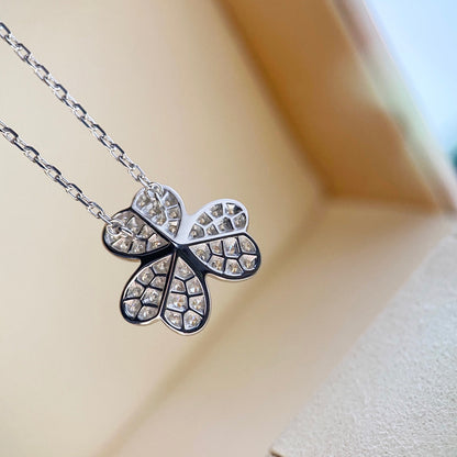 [LuckyStar]CLOVER DIAMANT HALSKETTE SILBER