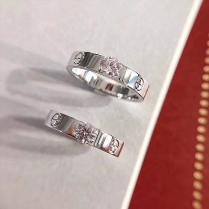 [LuckyStar]Liebesring 3,6 mm 1 großer Diamant