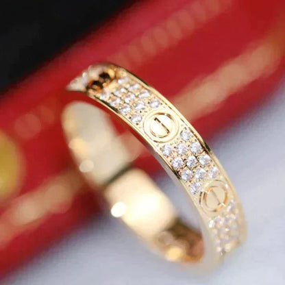 [LuckyStar] Liebesring 3,6 mm Diamanten gepflastert