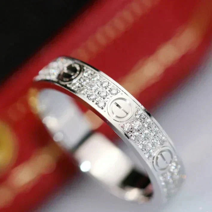 [LuckyStar] Liebesring 3,6 mm Diamanten gepflastert