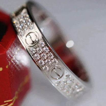 [LuckyStar] Liebesring 3,6 mm Diamanten gepflastert