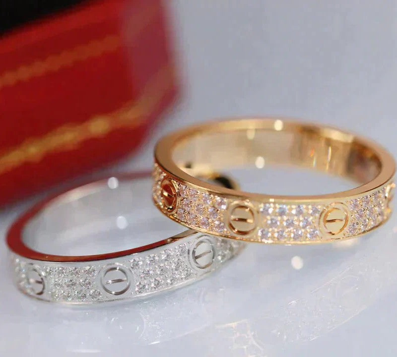 [LuckyStar] Liebesring 3,6 mm Diamanten gepflastert