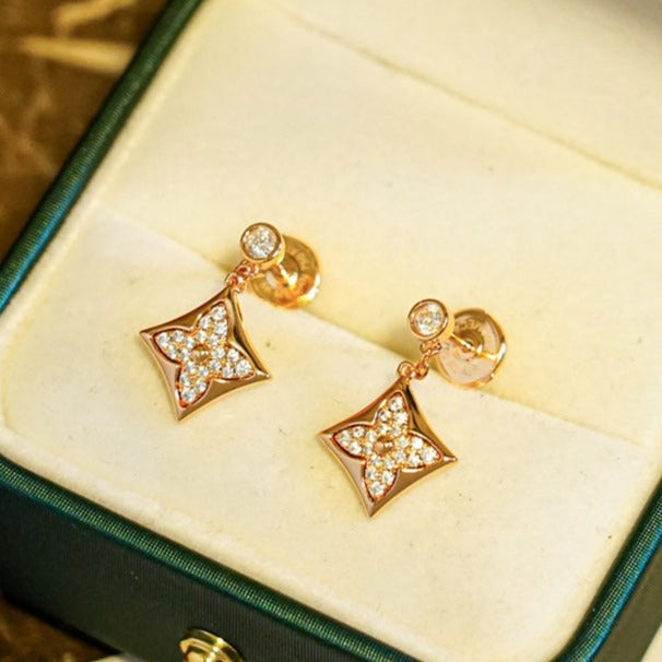 [LuckyStar]STAR DIAMANTEN OHRRINGE GOLD