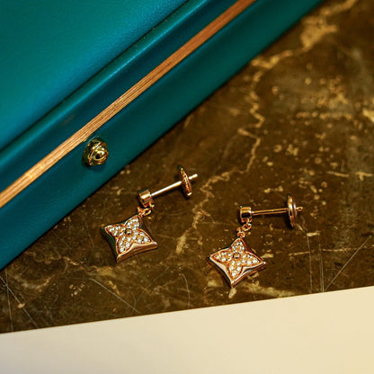 [LuckyStar]STAR DIAMANTEN OHRRINGE GOLD