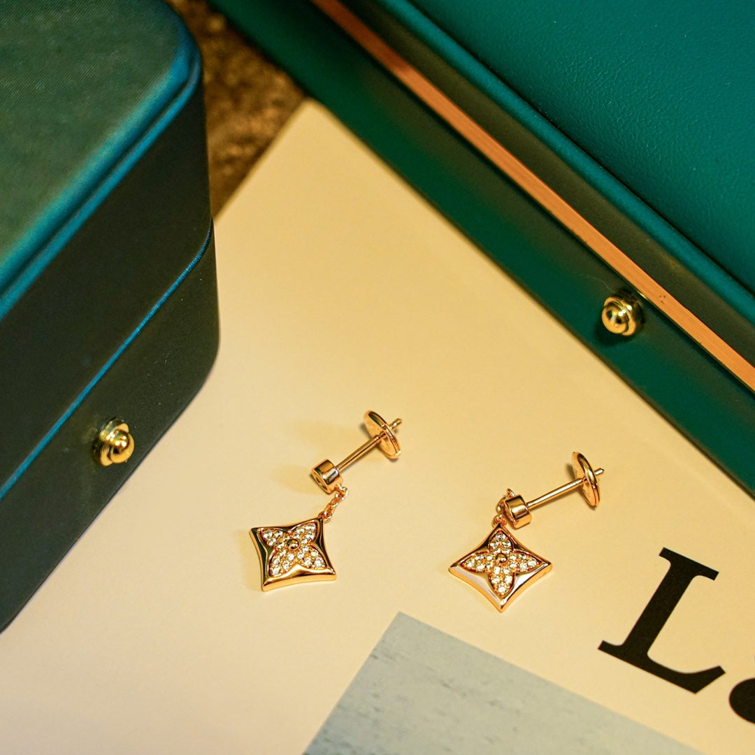[LuckyStar]STAR DIAMANTEN OHRRINGE GOLD