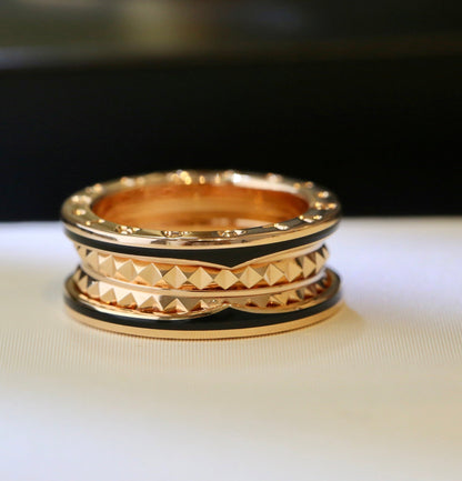 [LuckyStar]ZERO 1 ROSA GOLD SCHWARZER KERAMIKRING