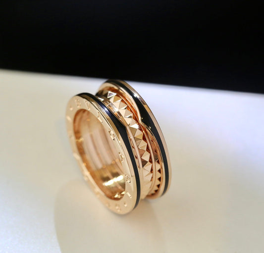 [LuckyStar]ZERO 1 ROSA GOLD SCHWARZER KERAMIKRING