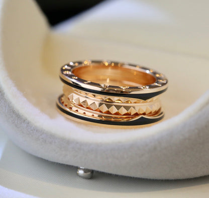 [LuckyStar]ZERO 1 ROSA GOLD SCHWARZER KERAMIKRING