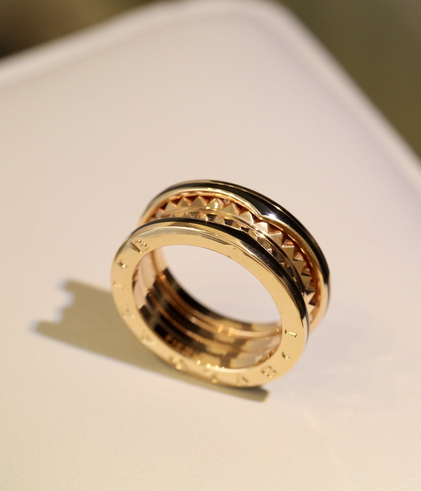 [LuckyStar]ZERO 1 ROSA GOLD SCHWARZER KERAMIKRING