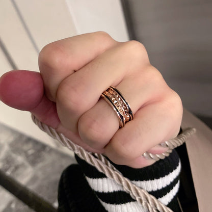 [LuckyStar]ZERO 1 ROSA GOLD SCHWARZER KERAMIKRING