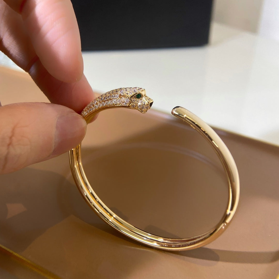 [LuckyStar] PANTHERE GOLD DIAMANT OFFENES ARMBAND