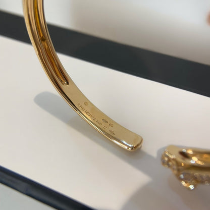 [LuckyStar] PANTHERE GOLD DIAMANT OFFENES ARMBAND