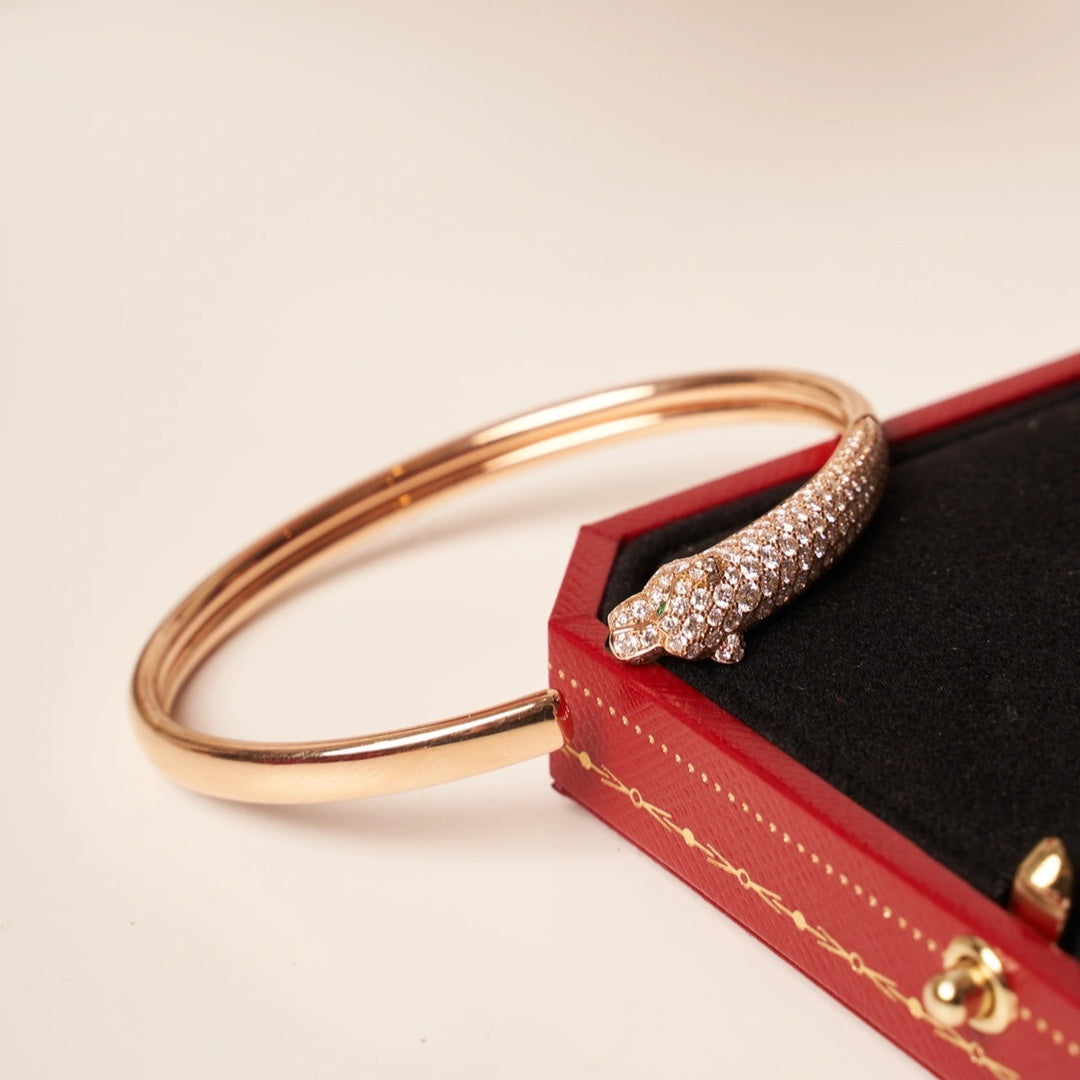 [LuckyStar] PANTHERE ROSÉGOLD DIAMANT OFFENES ARMBAND