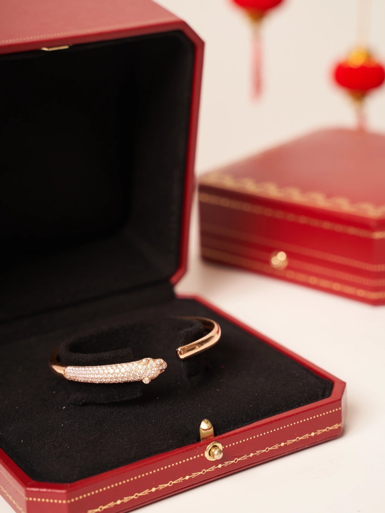 [LuckyStar] PANTHERE ROSÉGOLD DIAMANT OFFENES ARMBAND