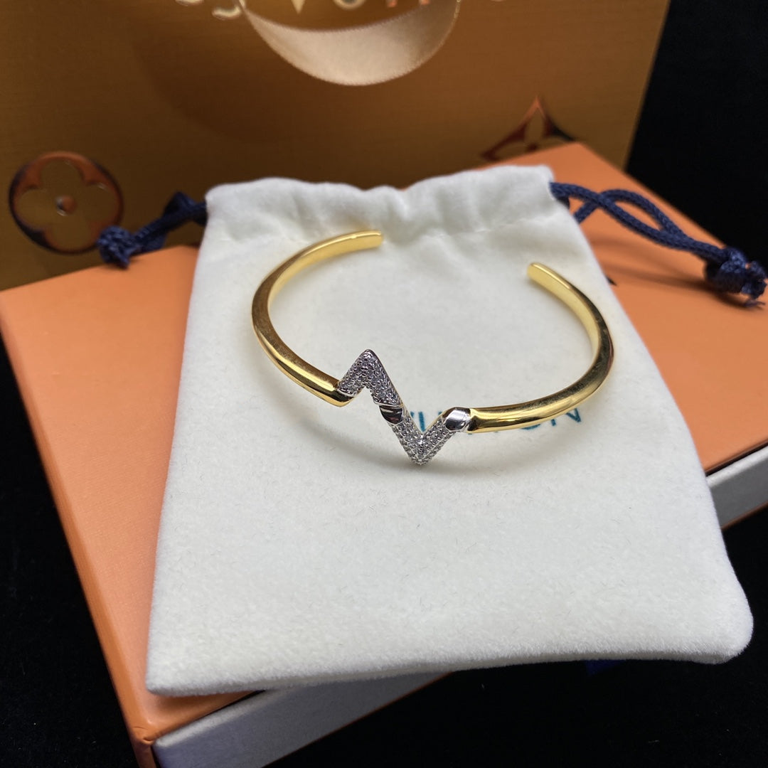 [LuckyStar]VOLTE UPSITEN DOWN DIAMANT GOLD OFFENES ARMBAND