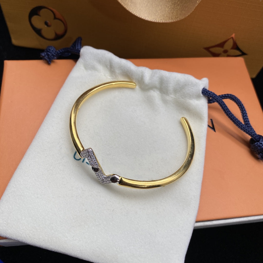 [LuckyStar]VOLTE UPSITEN DOWN DIAMANT GOLD OFFENES ARMBAND