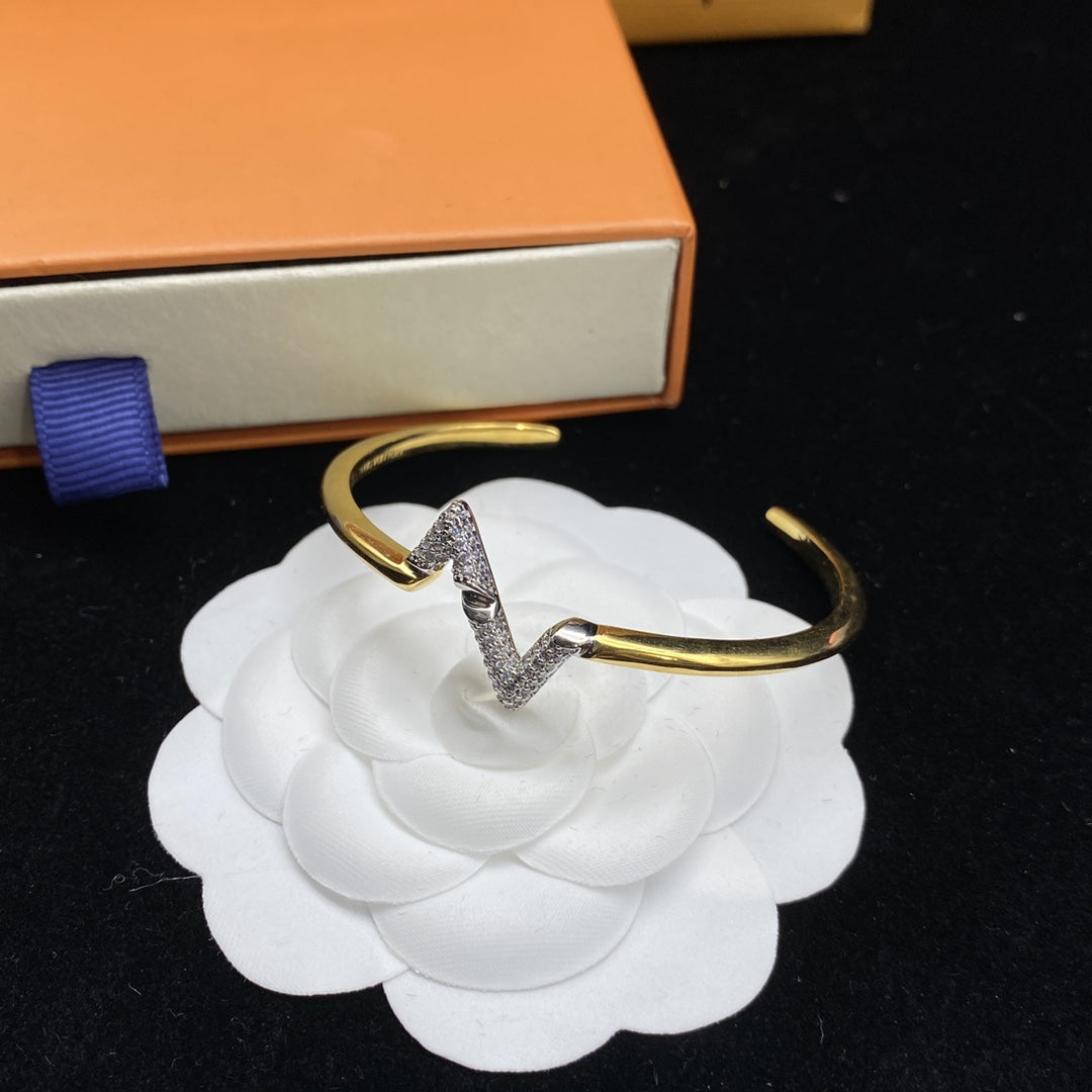 [LuckyStar]VOLTE UPSITEN DOWN DIAMANT GOLD OFFENES ARMBAND