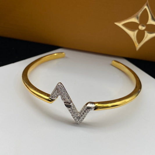 [LuckyStar]VOLTE UPSITEN DOWN DIAMANT GOLD OFFENES ARMBAND