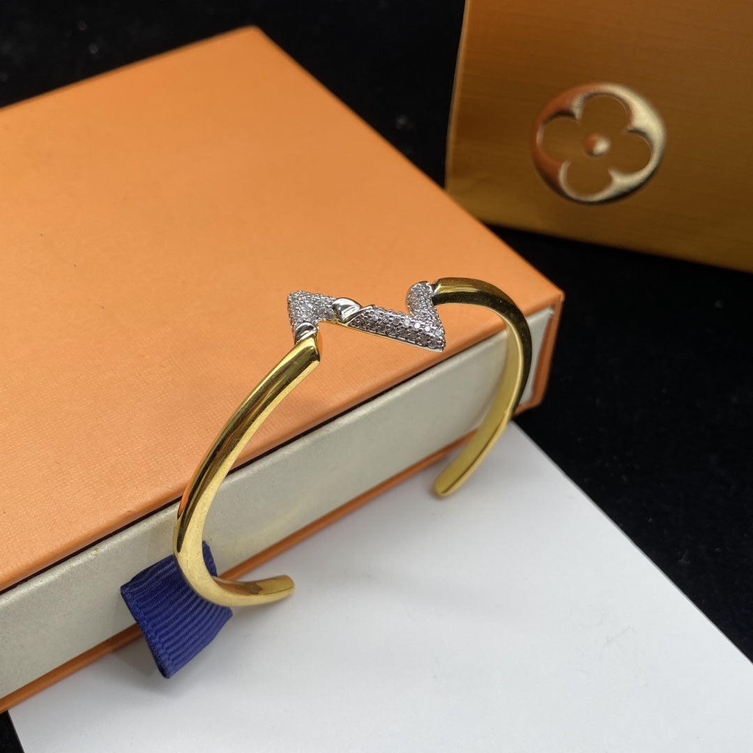 [LuckyStar]VOLTE UPSITEN DOWN DIAMANT GOLD OFFENES ARMBAND