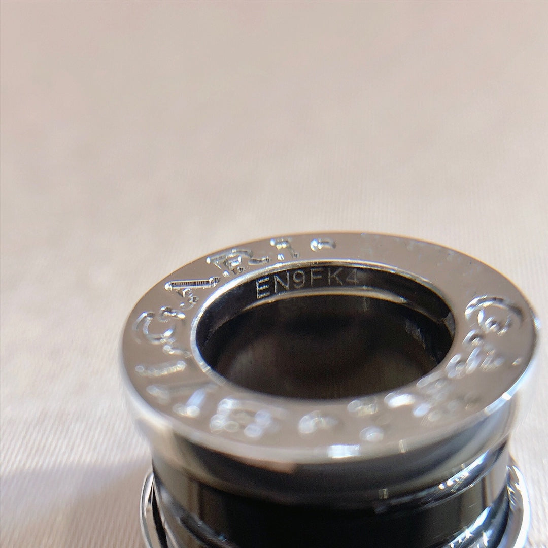 [LuckyStar]ZERO 1 SCHWARZE KERAMIK-SILBER-HALSKETTE