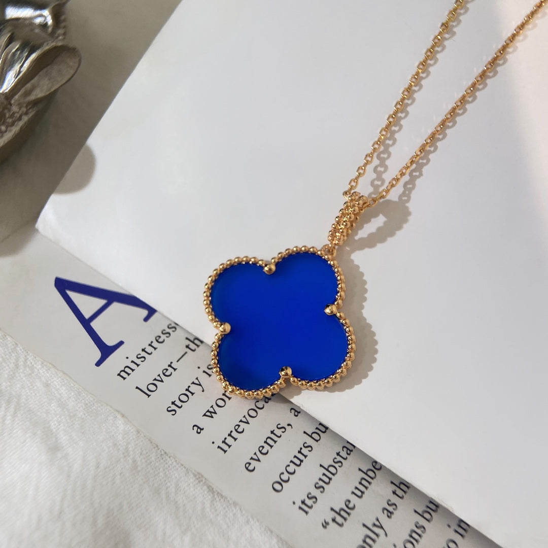 [LuckyStar]CLOVER 25MM HALSKETTE TÜRKIS ROSÉGOLD