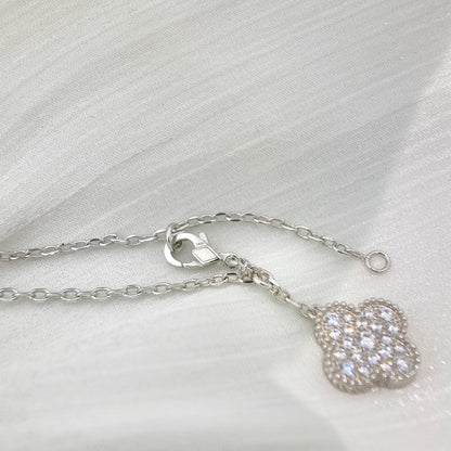 [LuckyStar]Klee 5 Motive Silber Diamanten Halskette