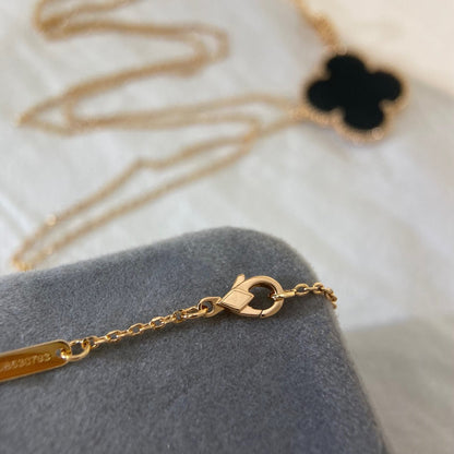 [LuckyStar]CLOVER 25MM HALSKETTE GOLD ONYX