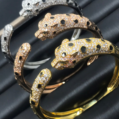 [LuckyStar] PANTHERE GROSSES ARMBAND MIT DIAMANTEN