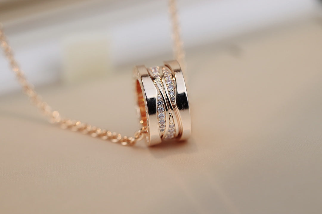 [LuckyStar]ZERO 1 ROSA GOLD DIAMANT HALSKETTE