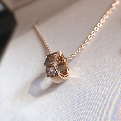 [LuckyStar] SERPENTI ANHÄNGER DIAMANT ROTGOLD HALSKETTE