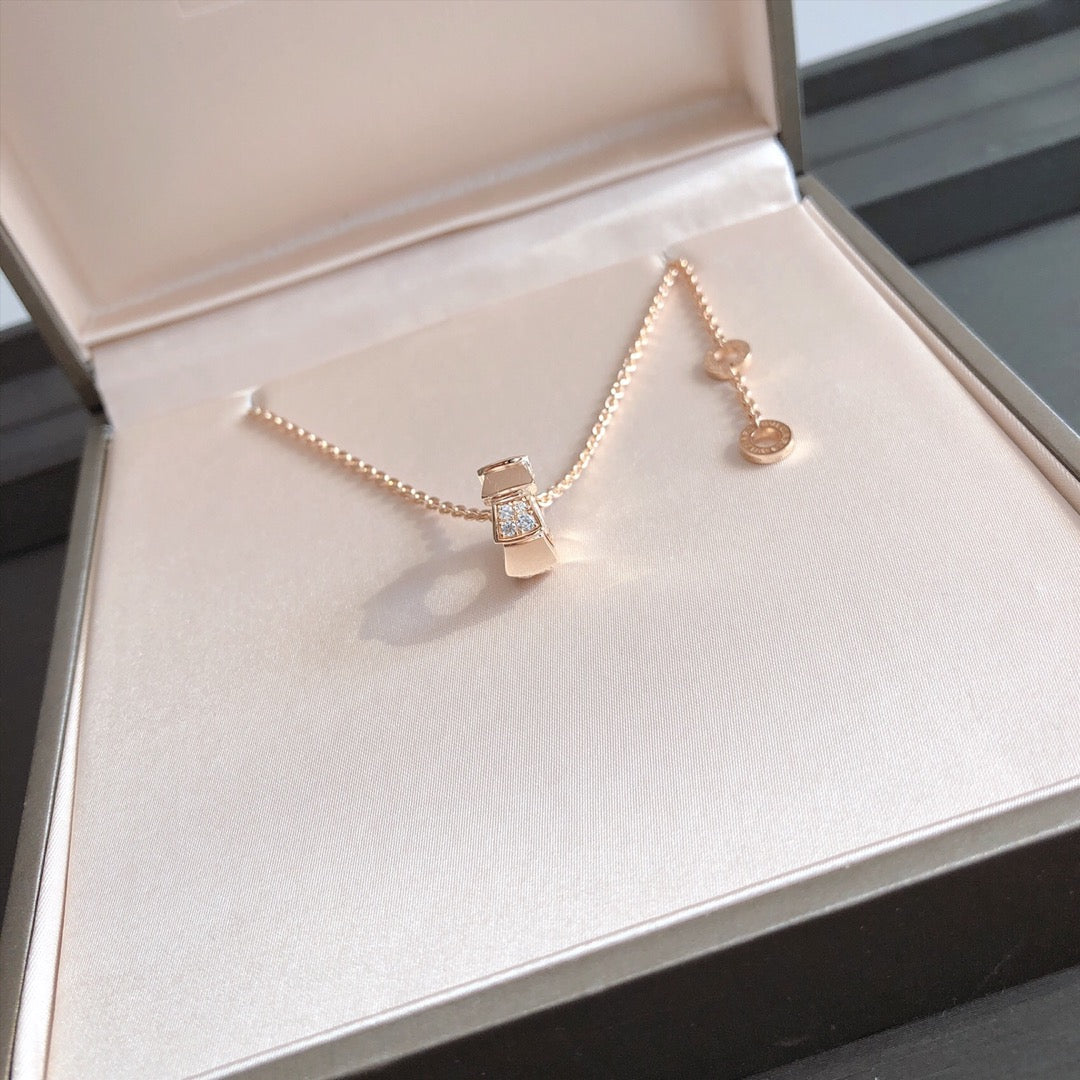 [LuckyStar] SERPENTI ANHÄNGER DIAMANT ROTGOLD HALSKETTE