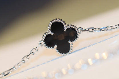 [LuckyStar]CLOVER 20 MOTIFS ONYX DIAMOND SILVER