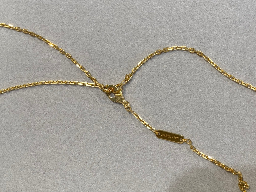 [LuckyStar]CLOVER 25MM HALSKETTE GOLD KARNEOL