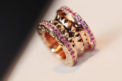 [LuckyStar]ZERO 1 ROCK ROSA GOLD ROSA DIAMANT HALSKETTE