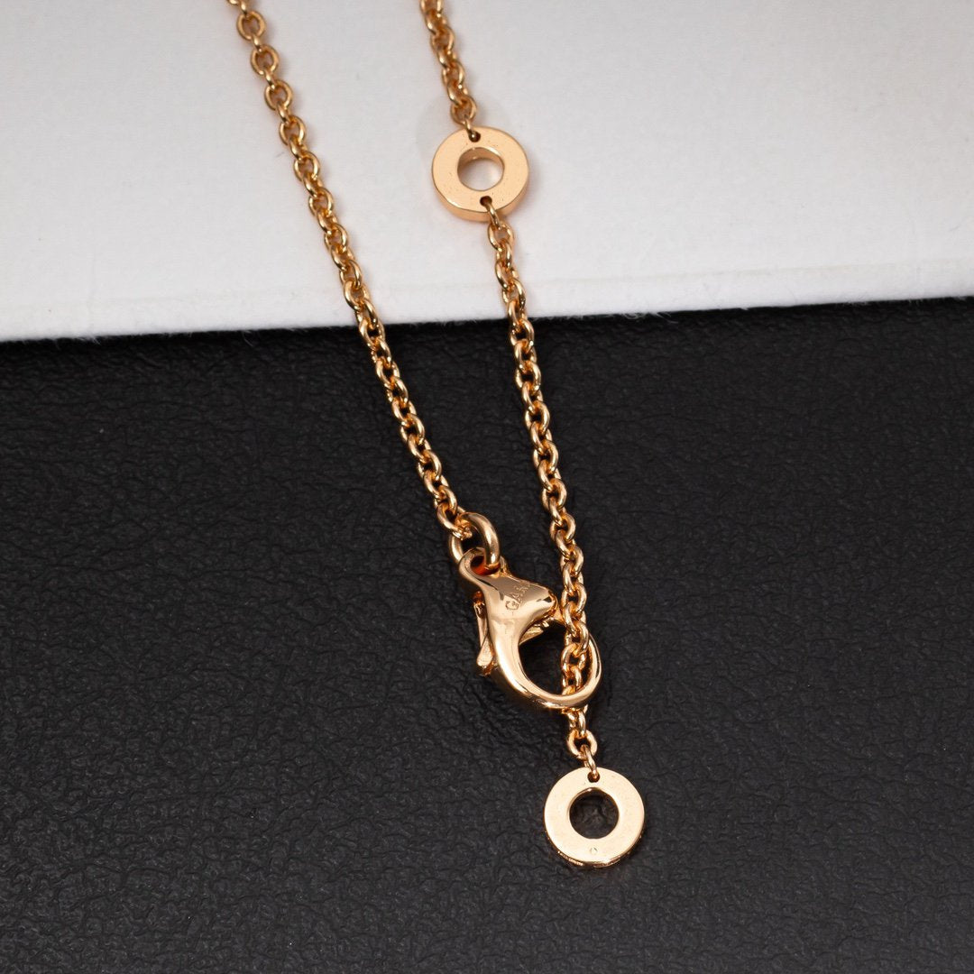 [LuckyStar]ZERO 1 WEISSE KERAMIK ROTGOLD DIAMANT-HALSKETTE