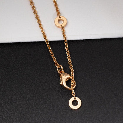 [LuckyStar]ZERO 1 WEISSE KERAMIK ROTGOLD DIAMANT-HALSKETTE