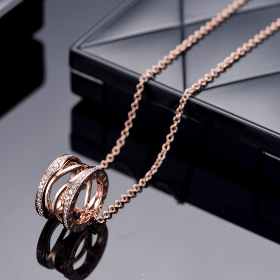 [LuckyStar]ZERO 1 ROSA GOLD DIAMANT OFFENE HALSKETTE